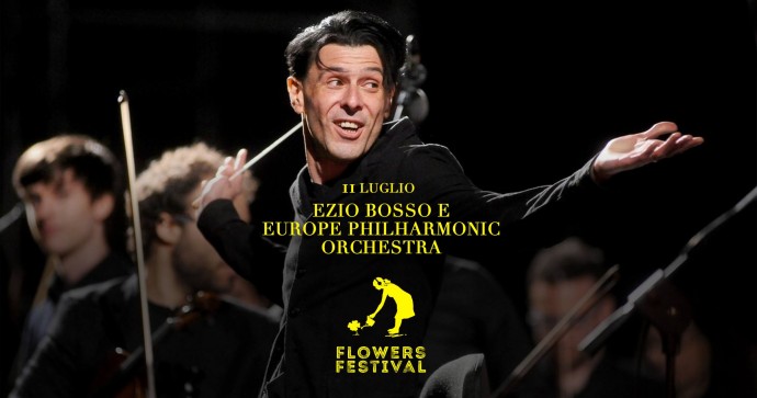 Ezio Bosso & Europe Philharmonic Orchestra in concerto al Flowers Festival , Collegno (To) 